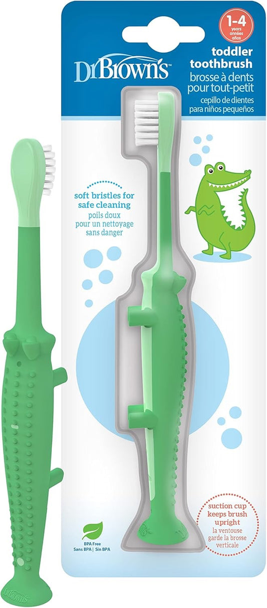 Dr. Brown’s Baby & Toddler Toothbrush – Crocodile (Ages 1–4)