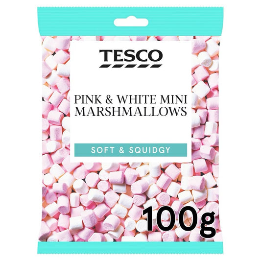 Tesco Pink & White Mini Marshmallows 100G