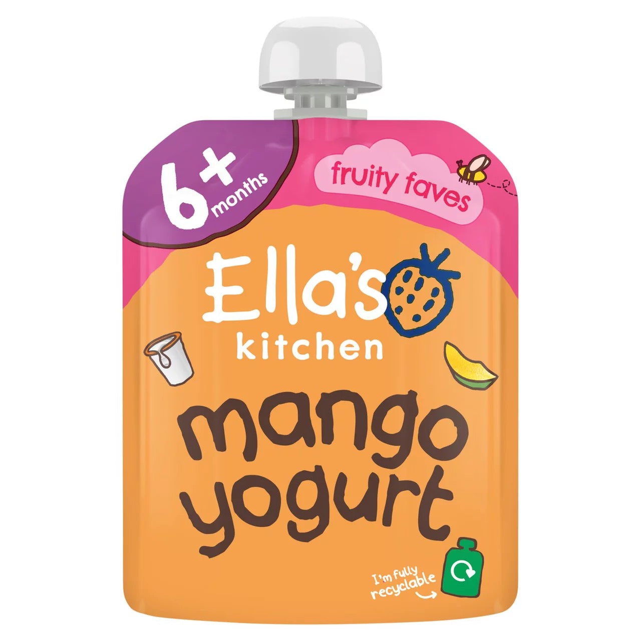 Ella's Kitchen Mango Greek Style Yoghurt Baby Food Pouch 6+ Months