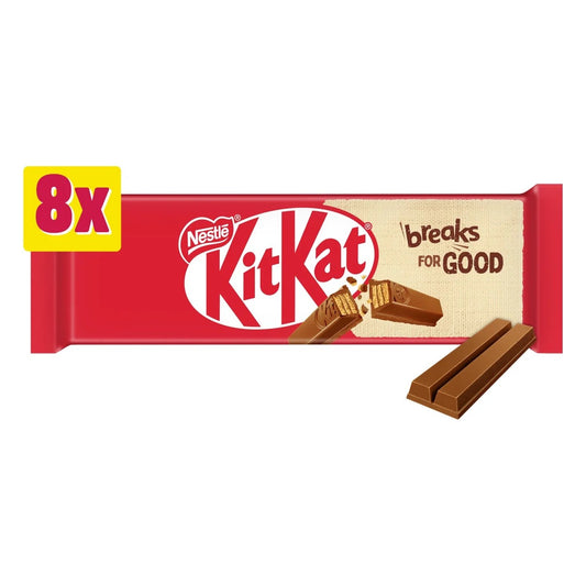 KitKat 2 Finger Milk Chocolate Biscuit Bar 8 x 20.7g