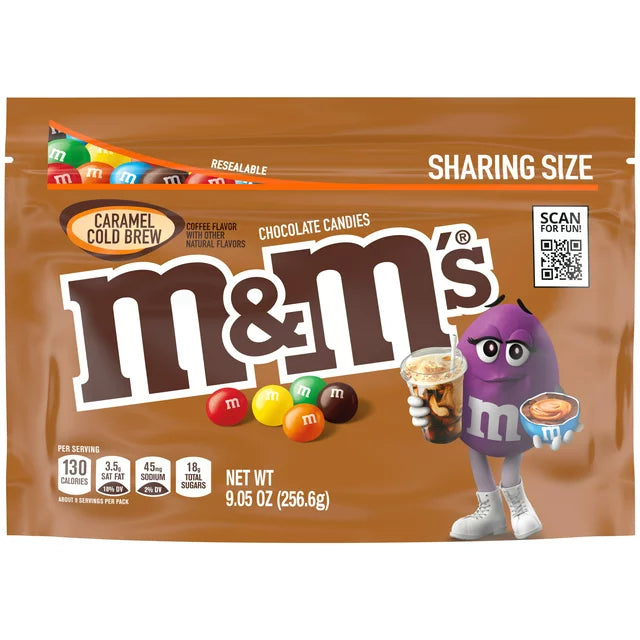 M&M'S Caramel Cold Brew Chocolate Candy, Sharing Size - 9.05 oz