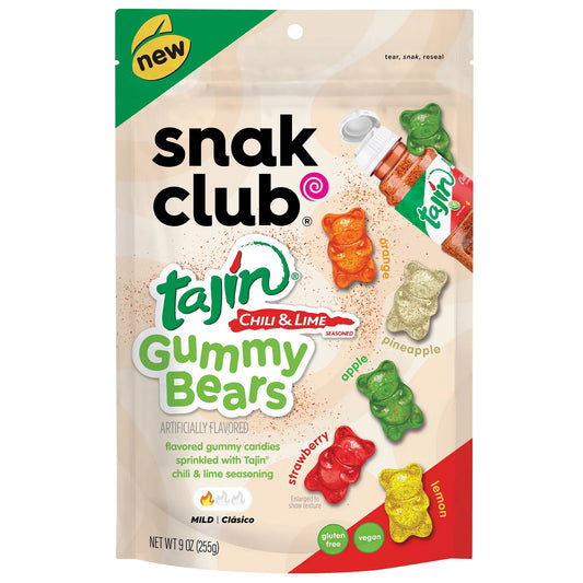 Snak Club - Family Size - Tajin Gummy Bears - 9oz Bag