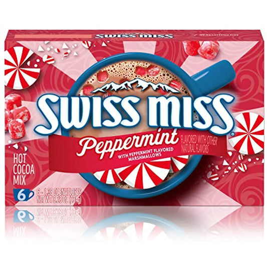 Swiss Miss Peppermint Flavor Hot Cocoa Mix, 1.38 oz 6 Ct