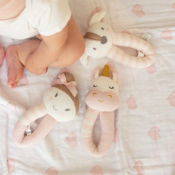 LIVING TEXTILES BABY RATTLE