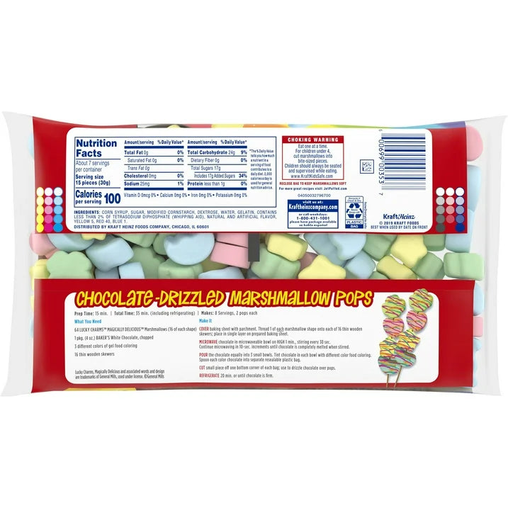 Jet-Puffed Lucky Charms Shaped Magically Delicious Marshmallows, 7 oz Bag