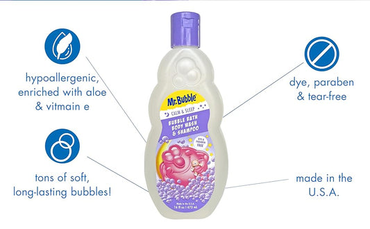 Mr. Bubble Calm and Sleep 3in1 Bubble Bath, Body Wash & Shampoo