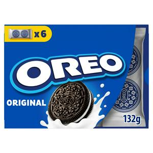 Oreo Double Creme Chocolate Sandwich Biscuit Lunchbox 6 Pack 170g