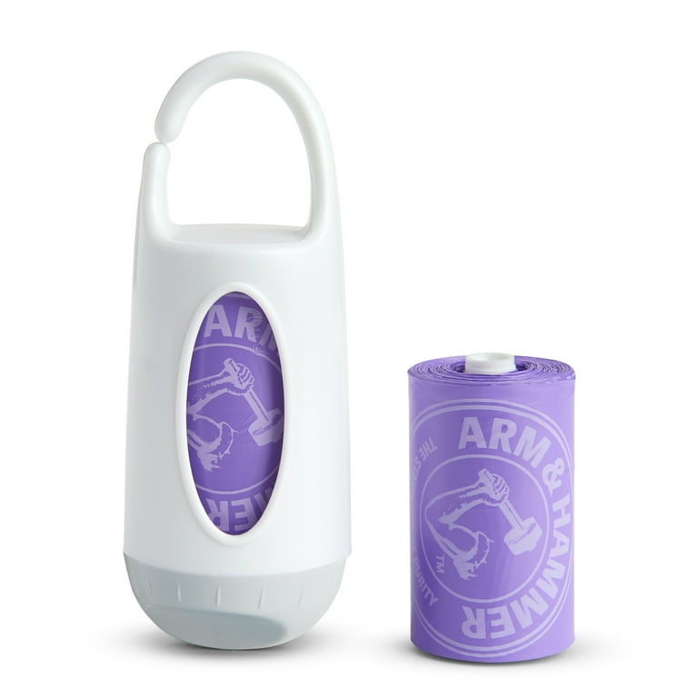 Arm and Hammer Change & Toss Diaper Bag Dispenser and 24 Count Bags, Colors May Vary