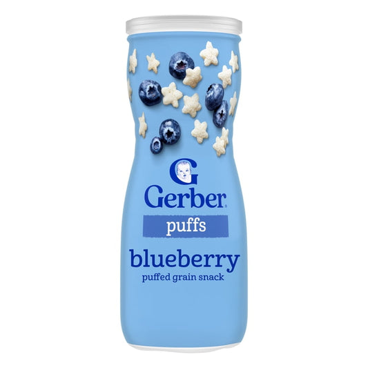 Gerber Baby Snacks Puffs, Blueberry, 1.48 Ounce