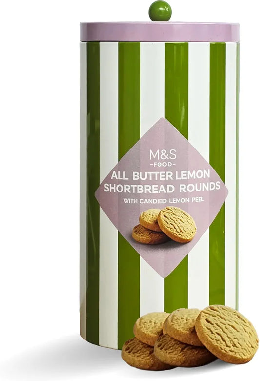 M&S All Butter Lemon Shortbread Rounds with Candied Lemon Peel, 150g