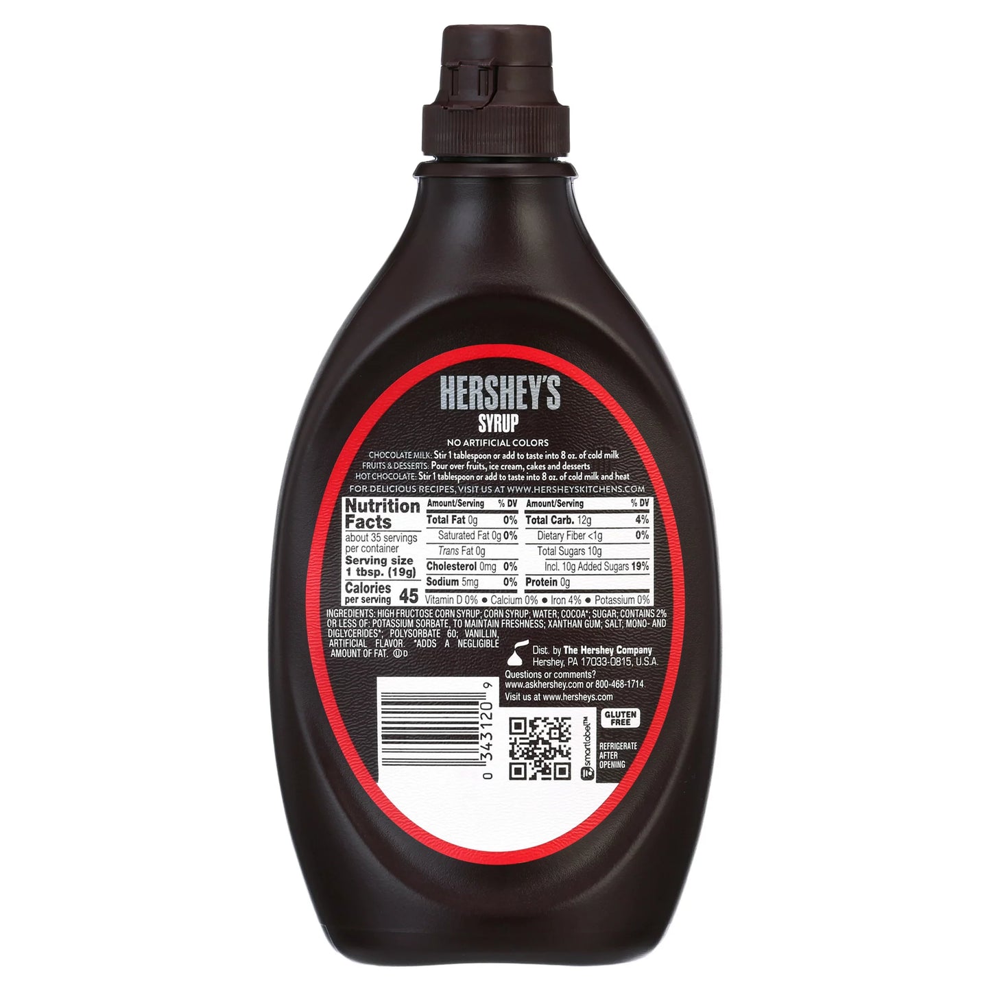 HERSHEY'S, Chocolate Syrup, Baking Supplies, 24 oz, Bottle