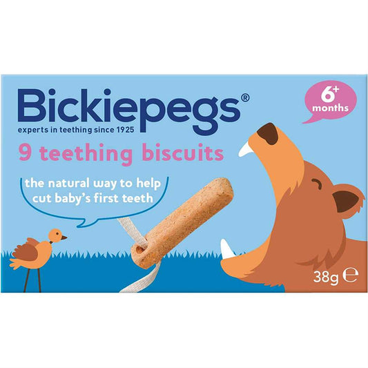 Bickiepegs Natural Teething Biscuits, 6 mths+ 38g