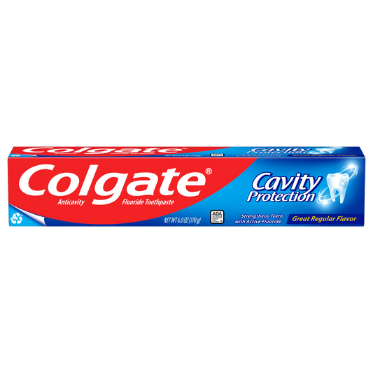 Colgate Cavity Protection Toothpaste with Fluoride, Minty Great Regular Flavor, 6 Oz Tube