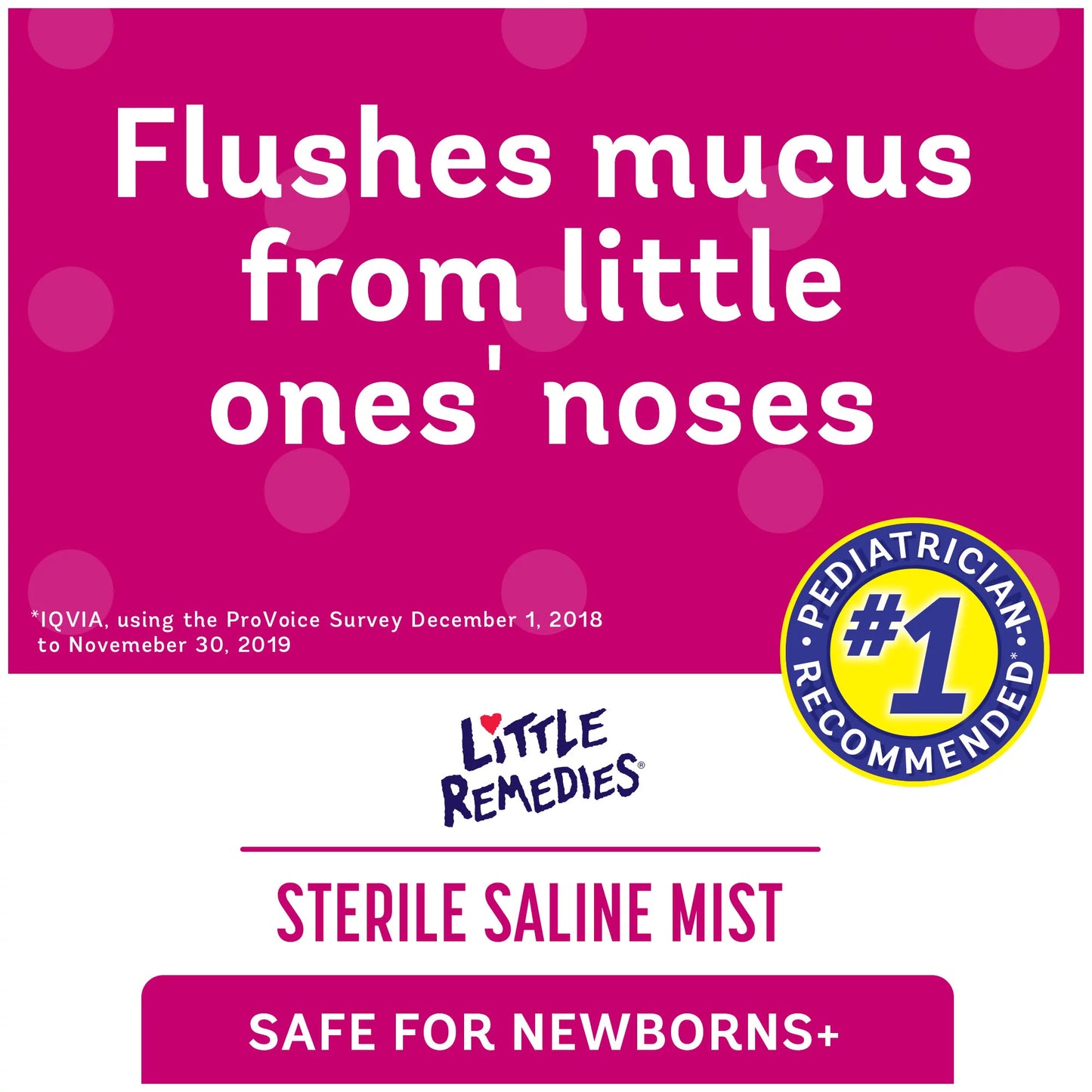 Little Remedies Sterile Saline Nasal Mist for Noses, Breathe Easy, Safe for Newborns, 3 oz