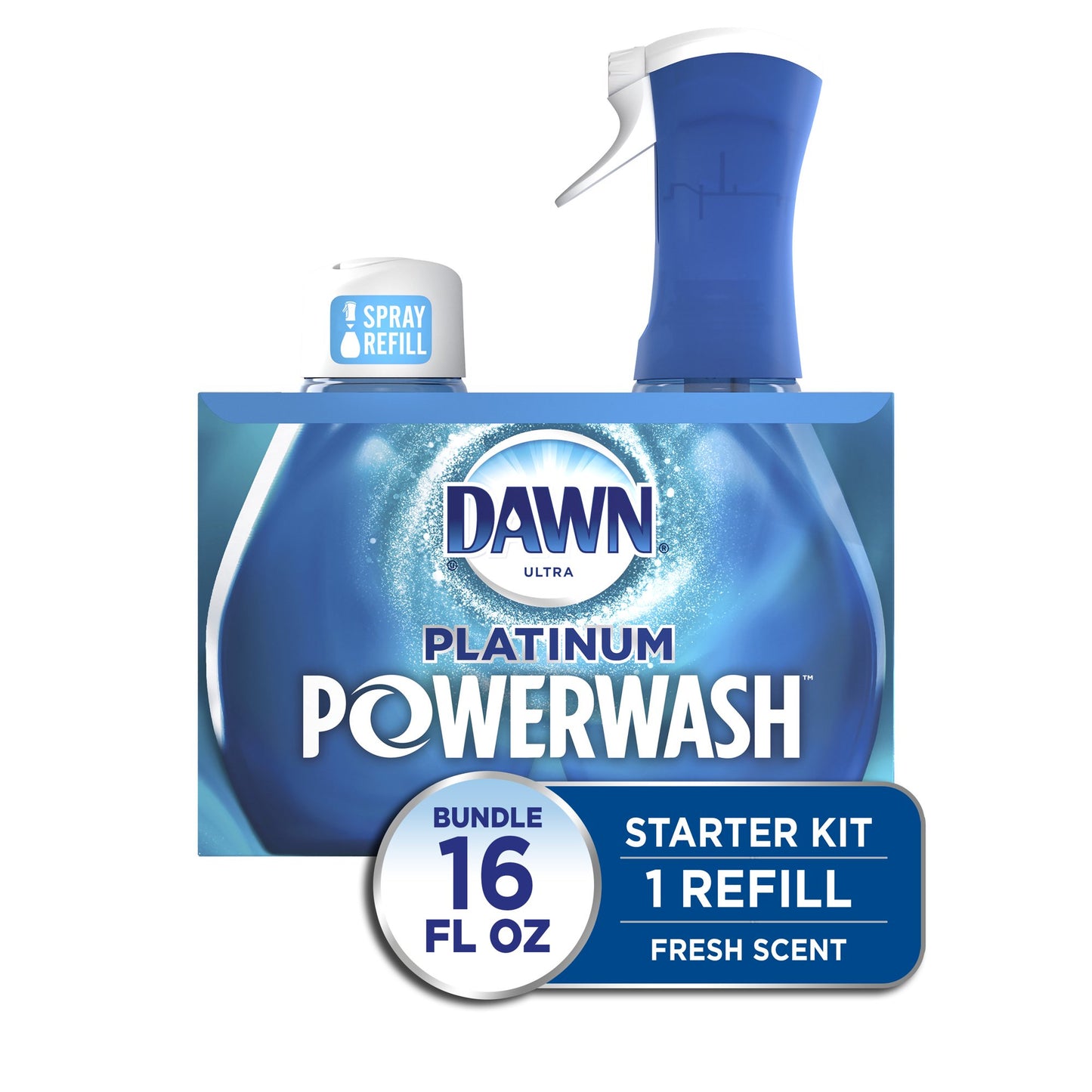 Platinum Powerwash Dish Spray, Fresh, 16 Oz Spray Bottle, 2/pack