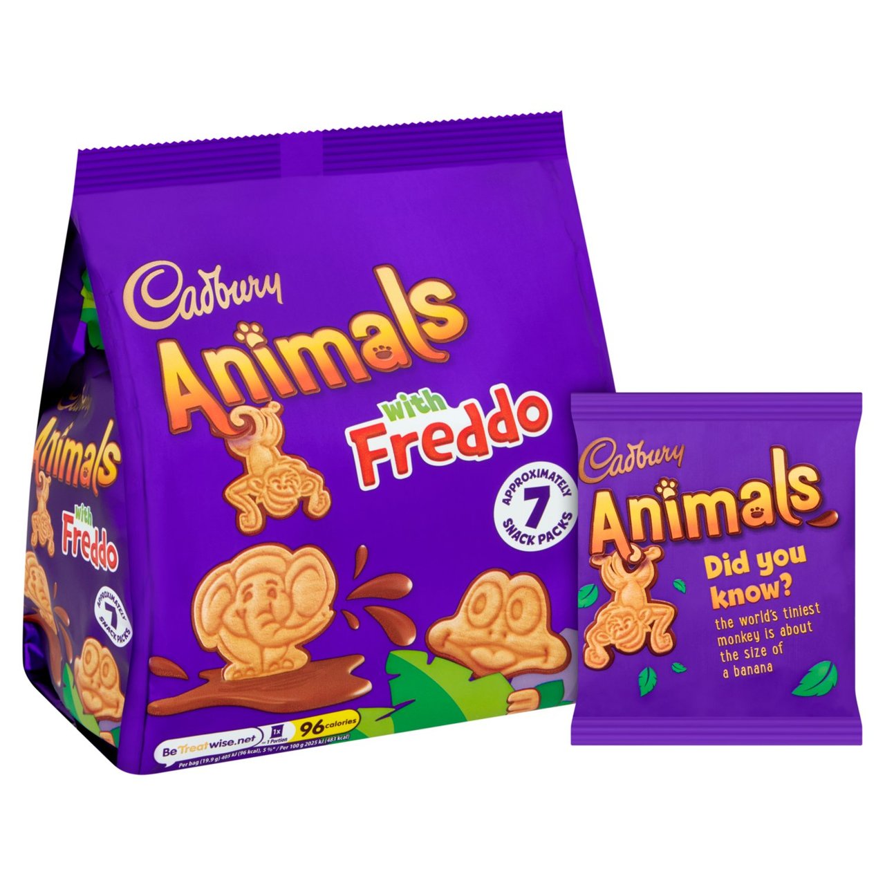 Cadbury Animals Mini Biscuits 7 Pack 139.3g