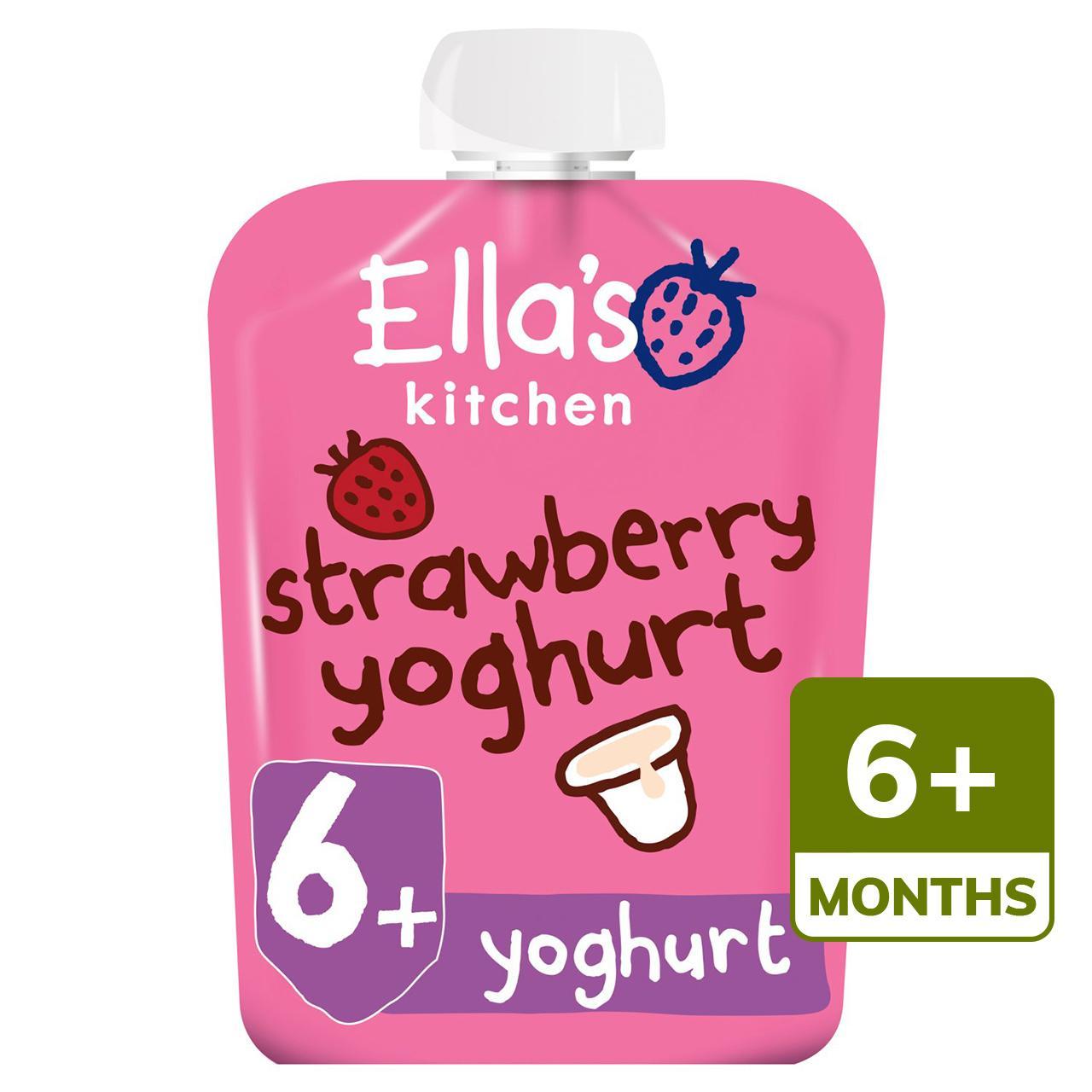 Ella's Kitchen Strawberry Organic Yoghurt Pouch, 6 mths+ 90g