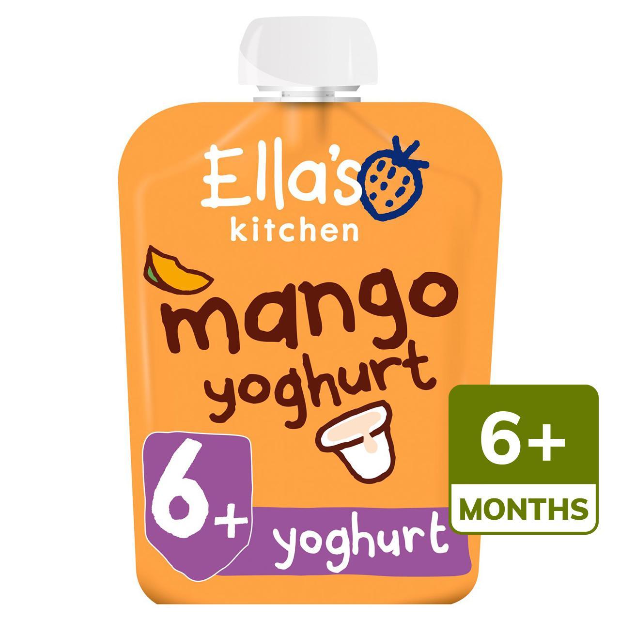 Ella's Kitchen Mango Organic Yoghurt Pouch, 6 mths+ 90g