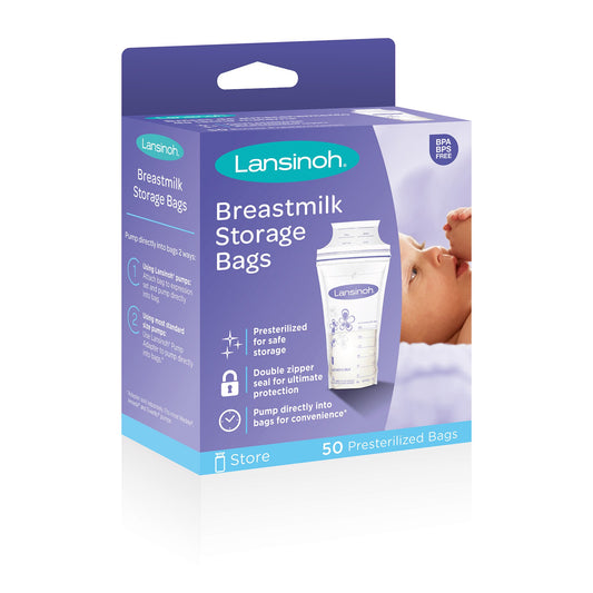 Lansinoh Breastmilk Storage Bags for Breastfeeding Moms, 50 Ct