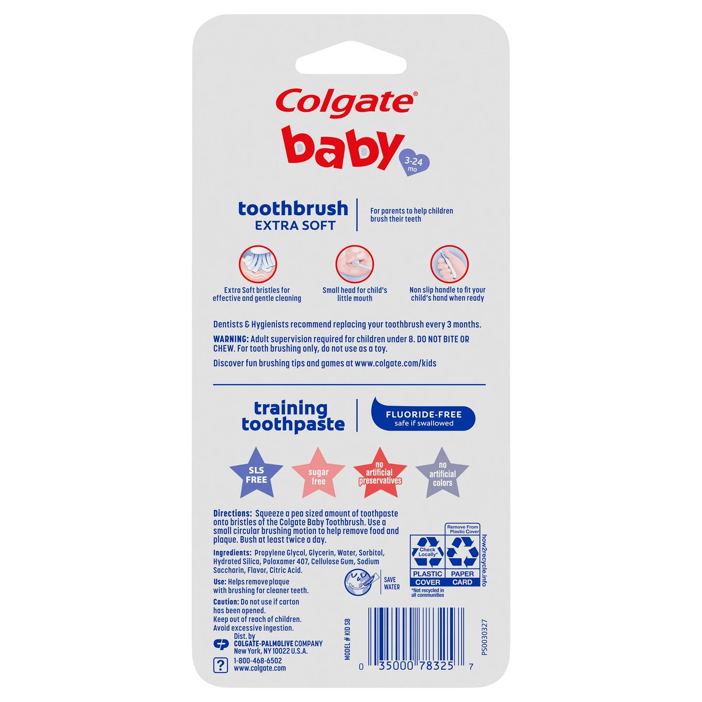 Colgate My First Baby and Toddler Bubble Fruit Toothpaste and Toothbrush
