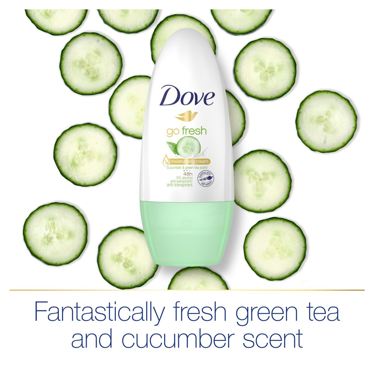 Dove Go Fresh Cucumber & Green Tea Roll-On Anti-Perspirant Deodorant 50ml