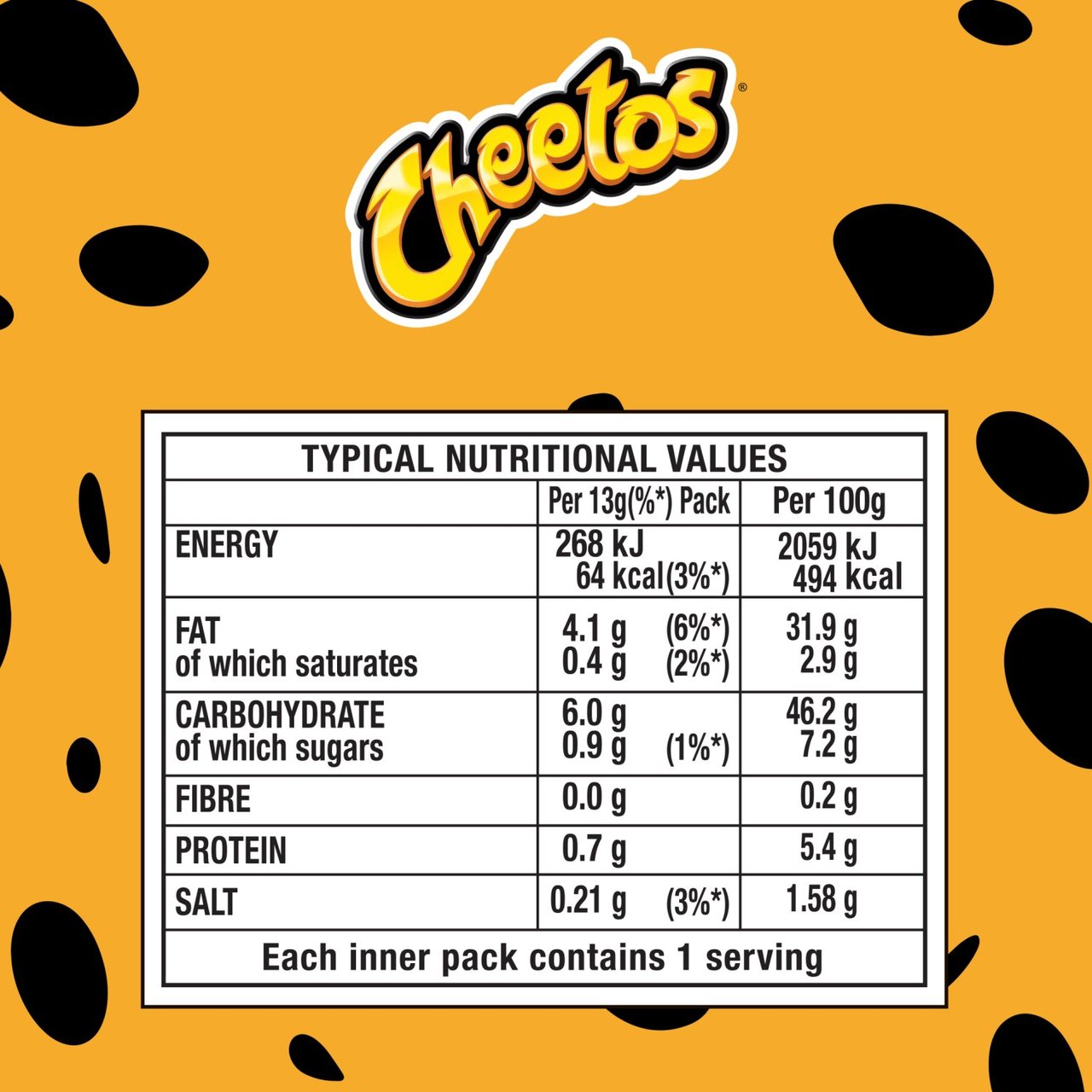 Cheetos Puffs Cheese Multipack Snacks 6 x 13g