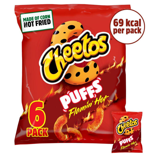 Cheetos Puffs Flamin' Hot Multipack Snacks 6 per pack