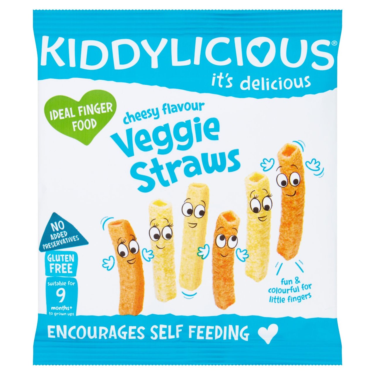 Kiddylicious Cheesy Veggie Straws, 9 mths+ 12g
