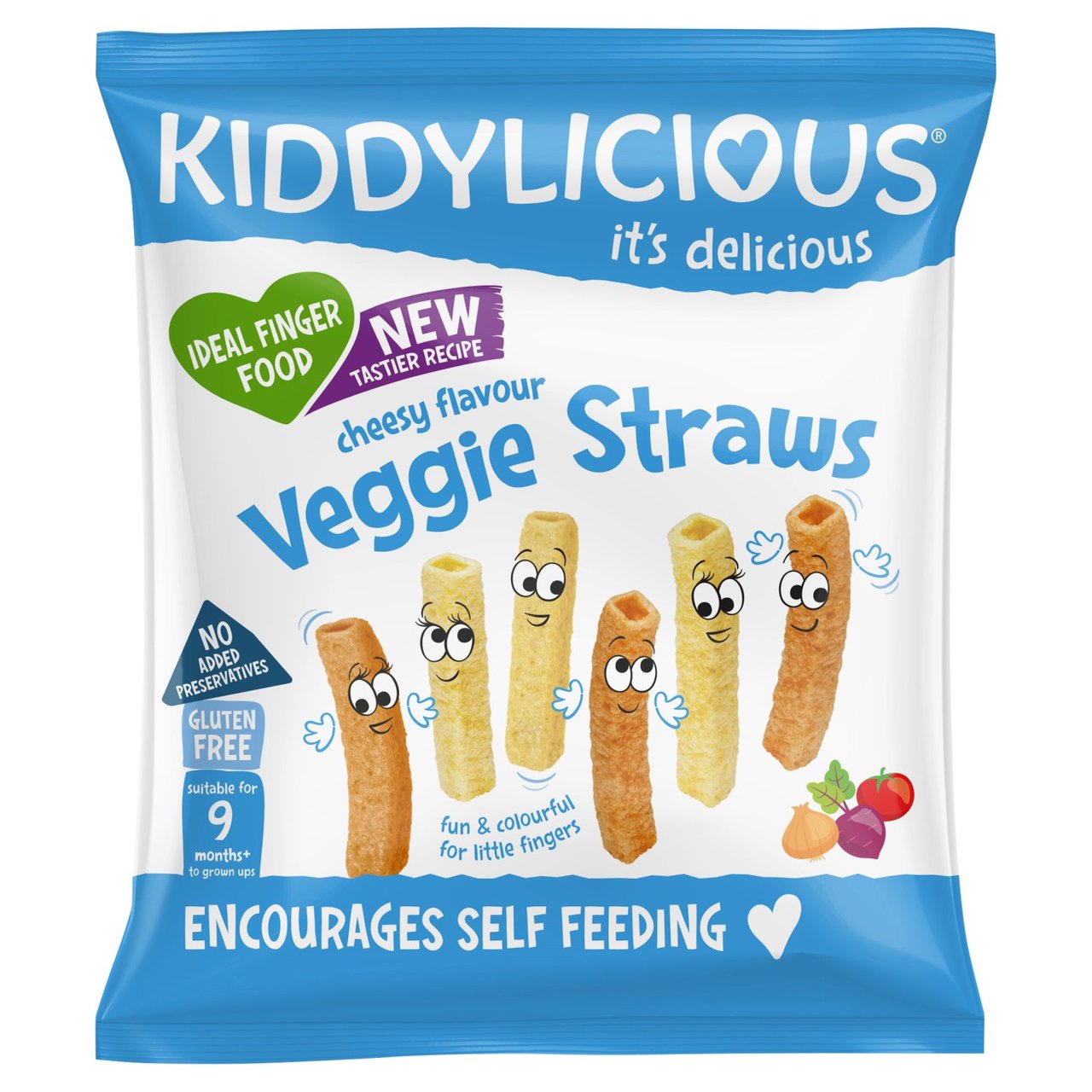 Kiddylicious Cheesy Veggie Straws, 9 mths+ 12g