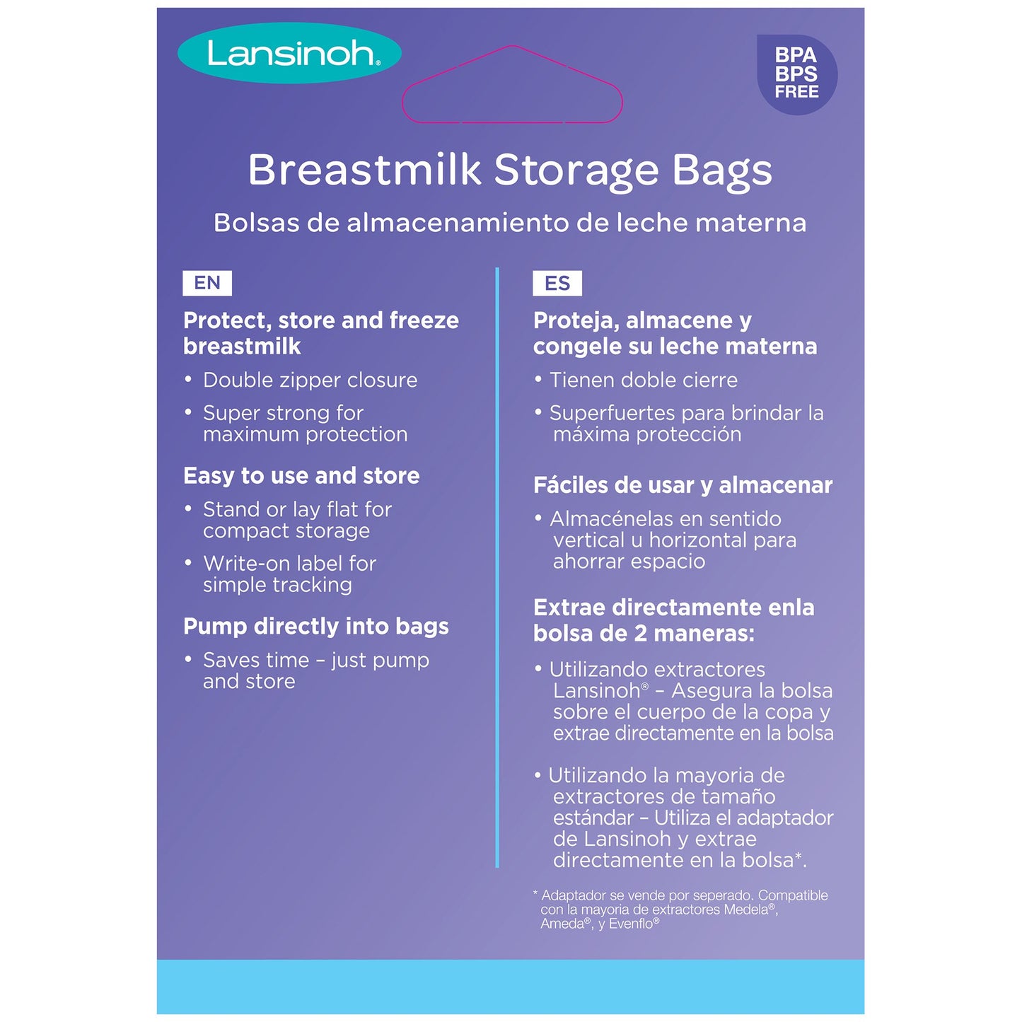 Lansinoh Breastmilk Storage Bags for Breastfeeding Moms, 50 Ct