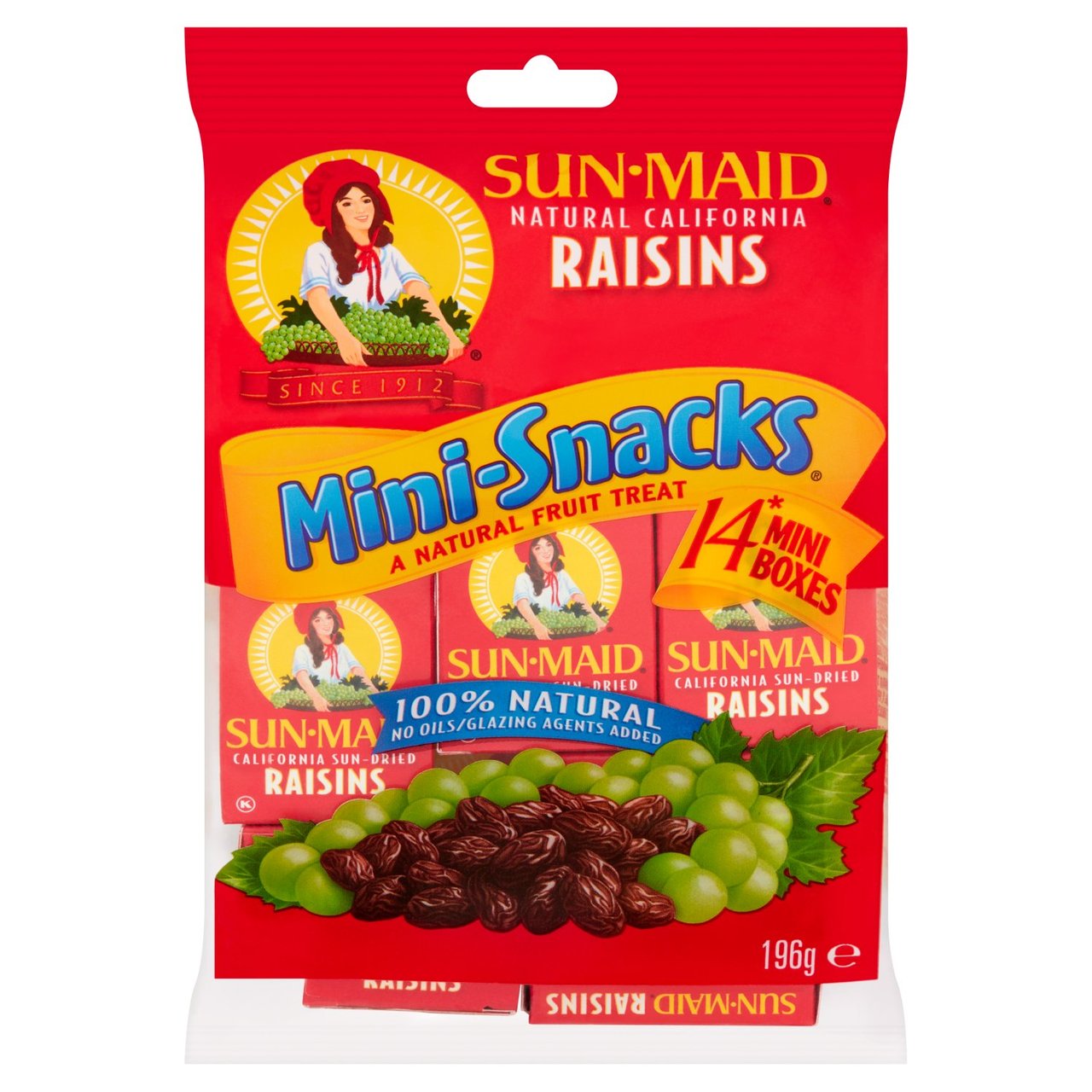 Sun Maid Natural California Raisins 14 x 14g