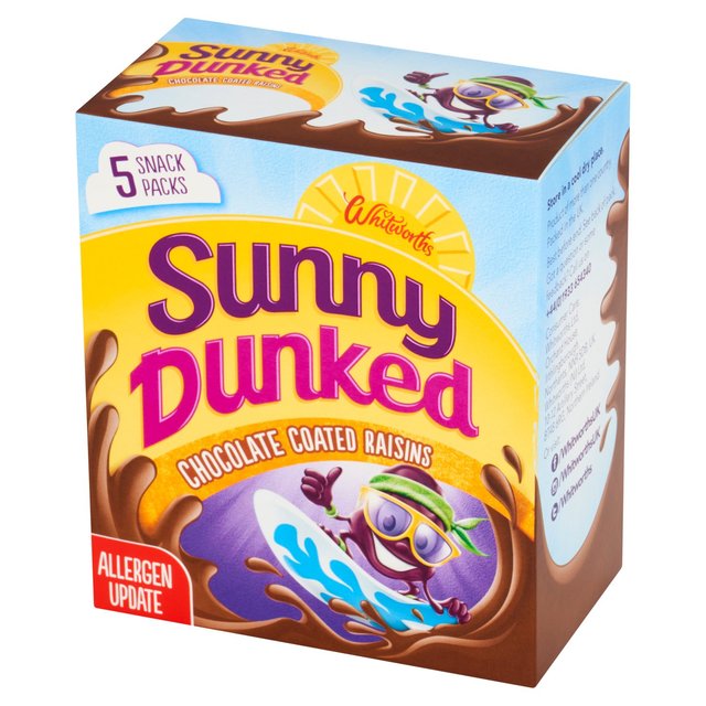 Sunny Chocolate Coated Raisins Kids Snack Pack 5 x 25g
