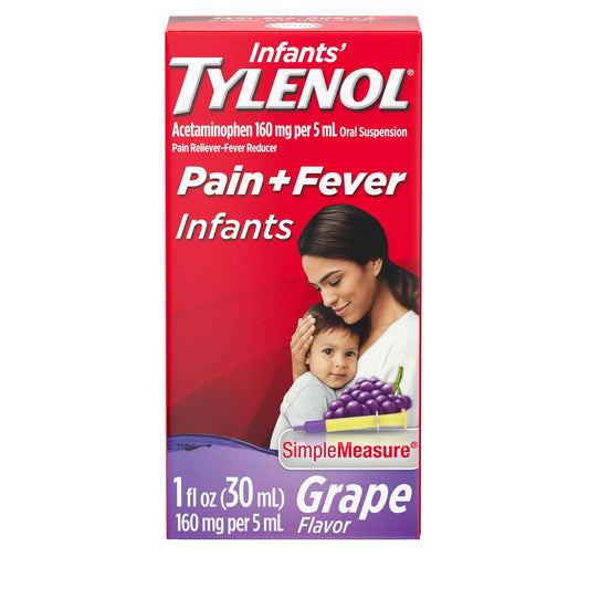 Infants' Tylenol Acetaminophen Liquid Medicine, Grape, 1 fl. oz