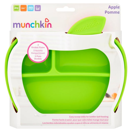 Munchkin Lil' Apple Plates 3pk 3 per pack