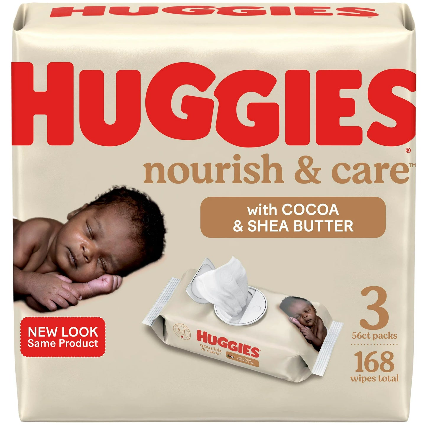 Huggies Nourish & Care Scented Baby Wipes 56ct