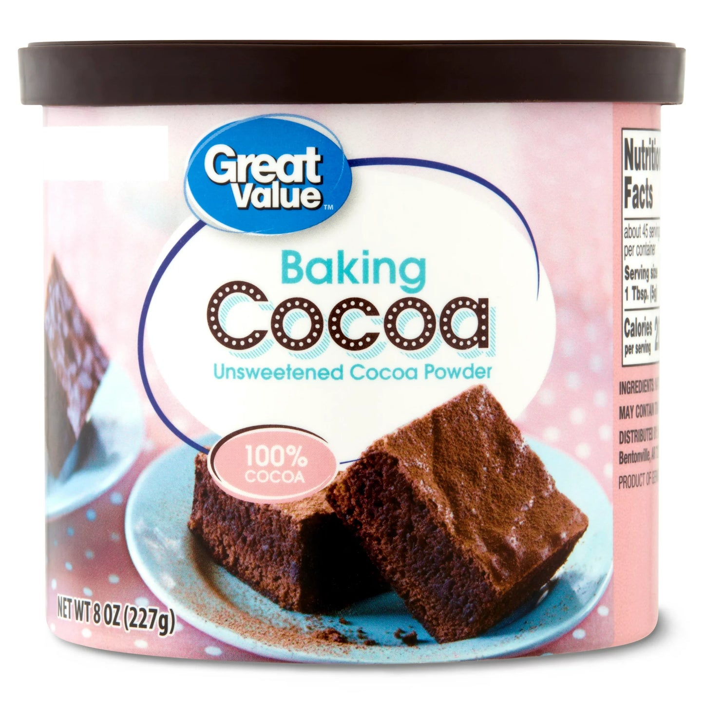 Great Value Baking Unsweetened Cocoa Powder, 8 oz