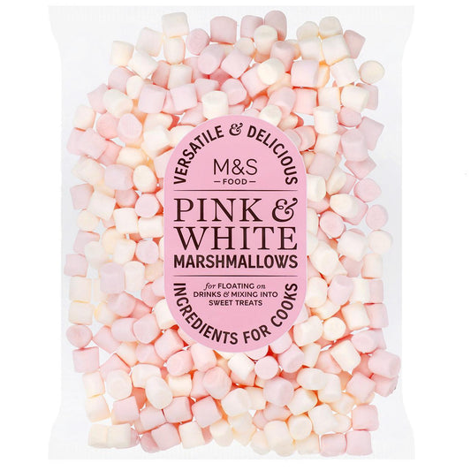 M&S Pink and White Mini Marshmallows 125g