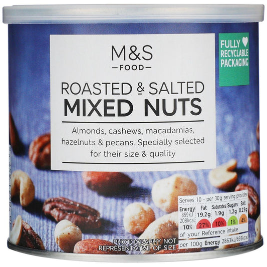 M&S Roasted & Salted Mixed Nuts 300g