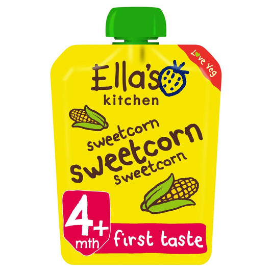 Ella's Kitchen Sweetcorn Organic First Taste Pouch, 4 mths+ 70g