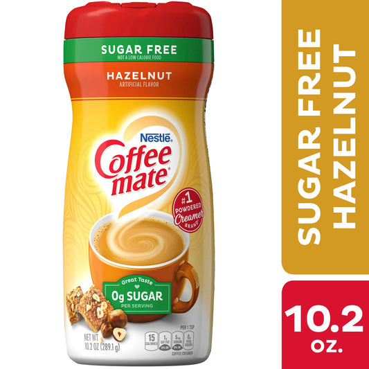 Nestle Coffee mate Sugar Free Hazelnut Powder Coffee Creamer, 10.2 oz