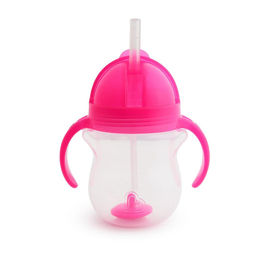 Munchkin Click Lock Tip & Sip Flexi-Straw Cup 7oz Pink