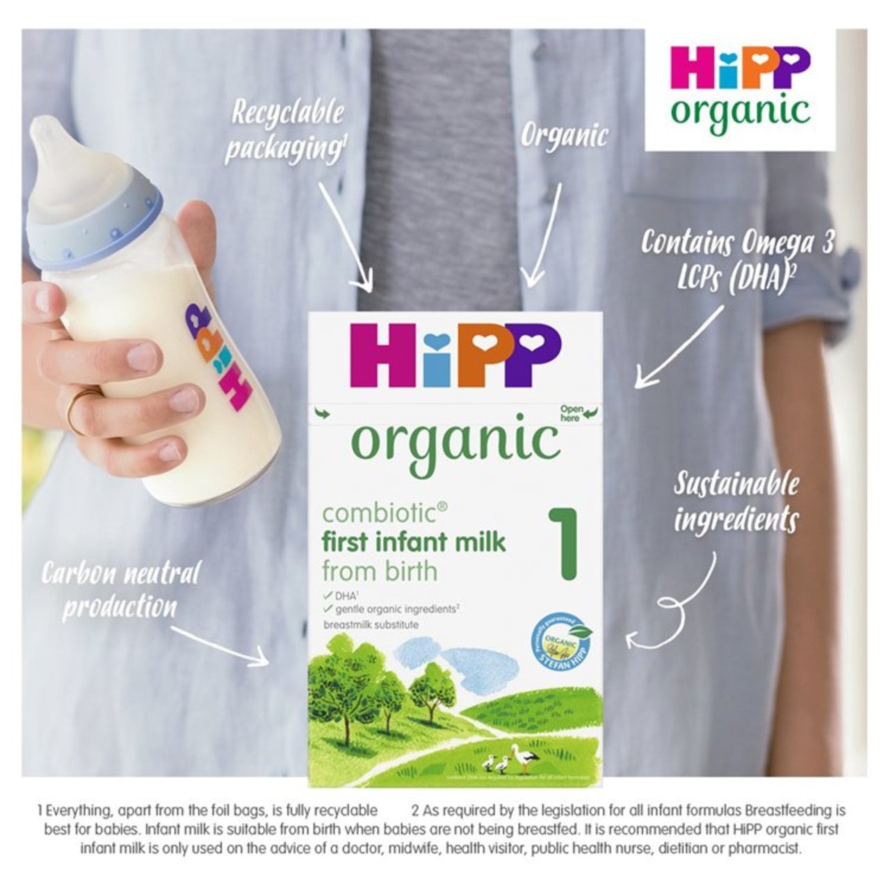 HiPP Organic 1 First Infant Milk Powder, From Birth 800g