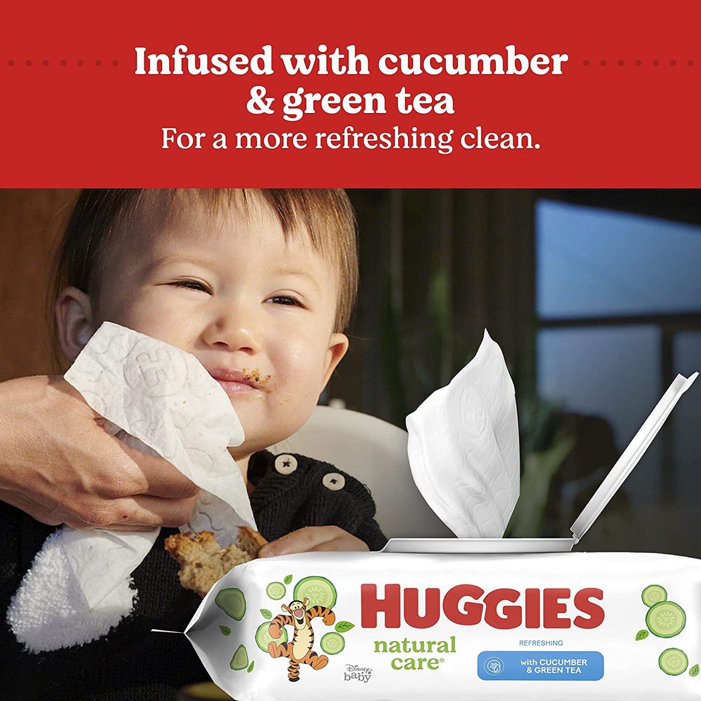 huggies natural care with cucumber and green tea 56 wipes