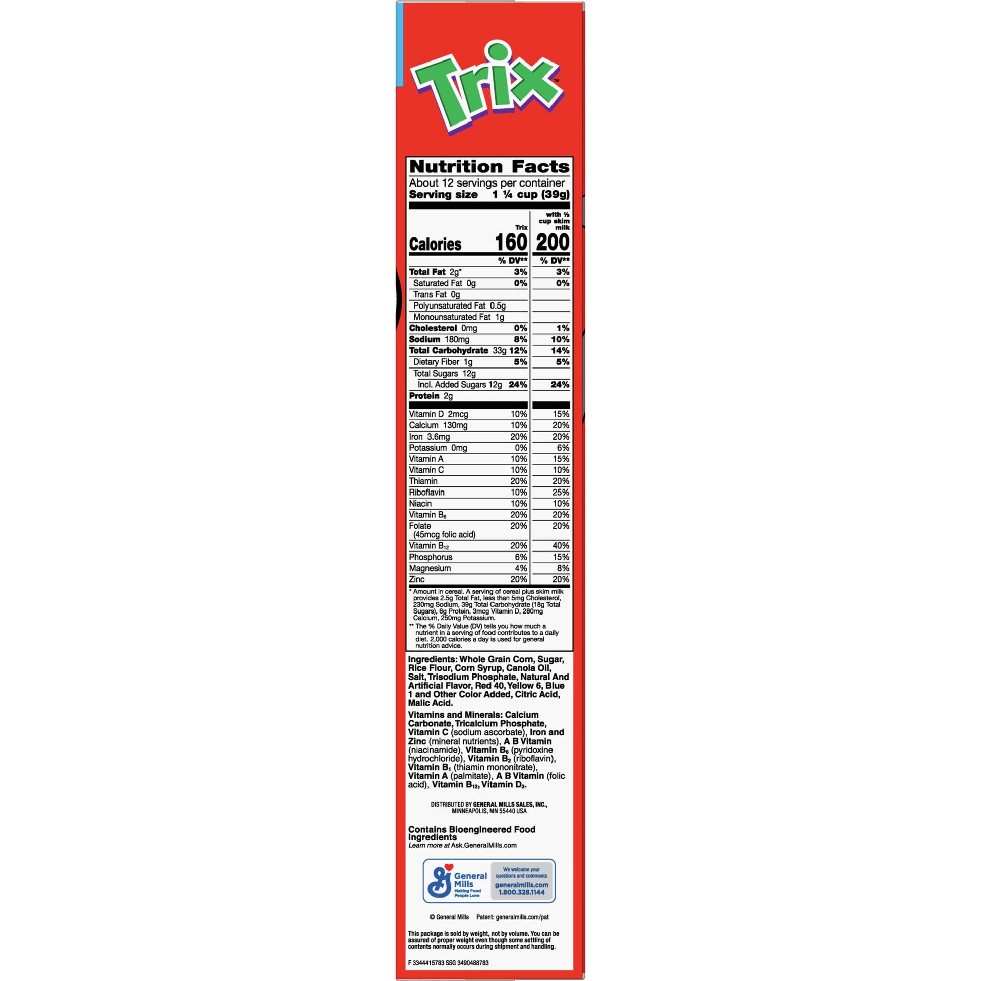 Trix, Cereal, Fruit Flavored Corn Puffs, 13.9 oz