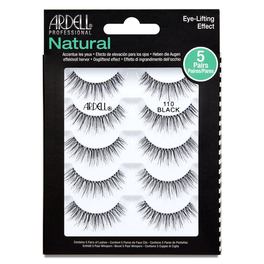 Ardell 5 Pack, 110, Includes 0.035 oz DUO Lash Adhesive, 5 Pairs