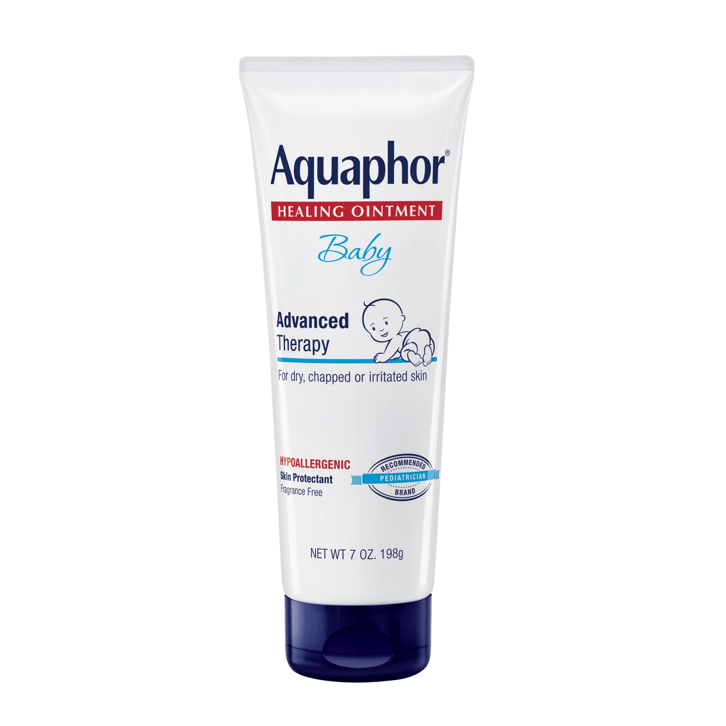 Aquaphor Baby Healing Ointment Advanced Therapy Skin Protectant, 7 Oz Tube