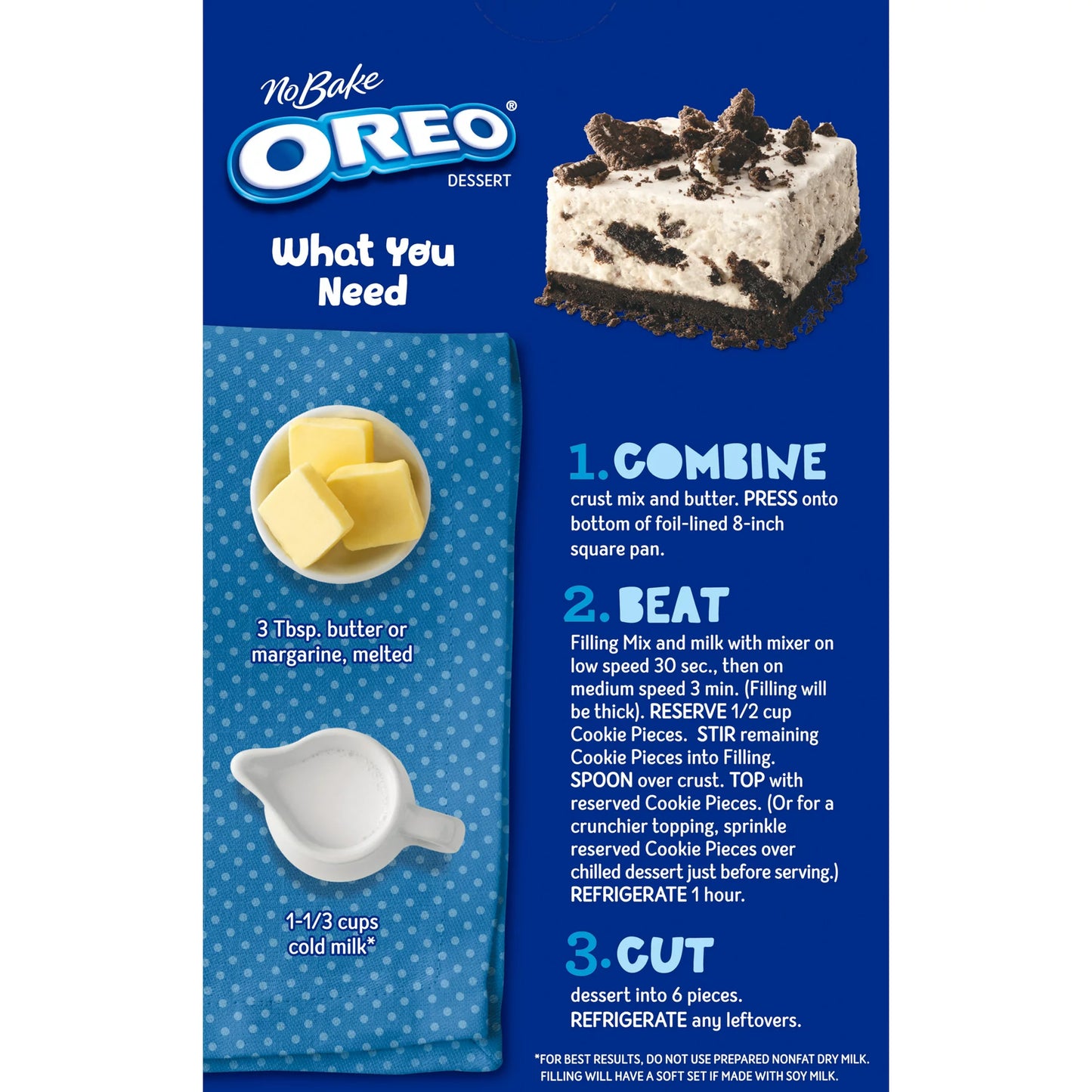 Jell o No Bake Oreo Dessert Kit with Filling Mix, Crust Mix & Cookie Pieces , 12.6 oz Box