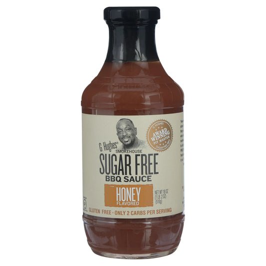 G Hughes Smokehouse Sugar Free Honey Flavored BBQ Sauce, 18 oz