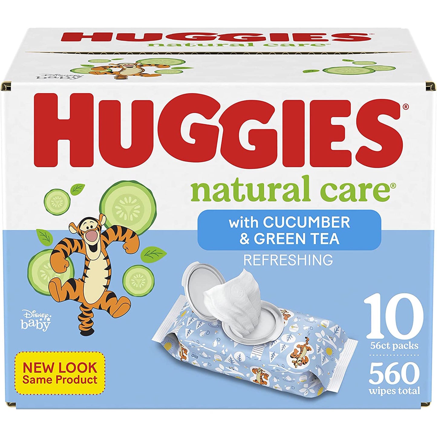 huggies natural care with cucumber and green tea 56 wipes