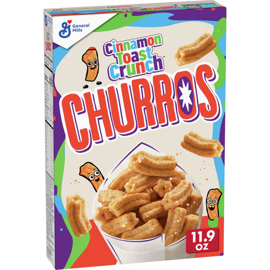 Original Cinnamon Toast Crunch churros Breakfast Cereal, 11.9 OZ Cereal Box